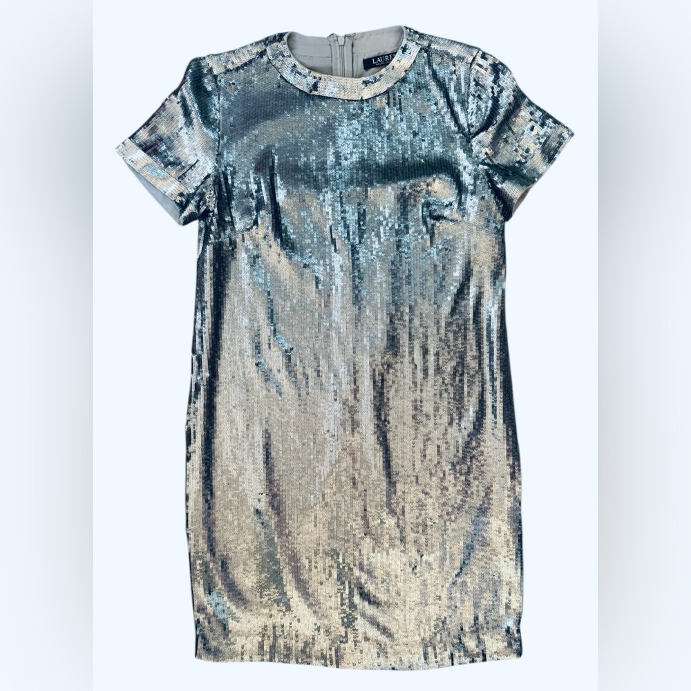 Ralph Lauren Silver Sequin Mini Dress